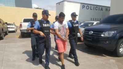 Momento en el que el sospechoso era capturado.