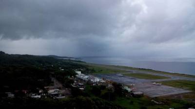 Foto del clima en Roatán, Islas de la Bahía, tomada de @Ayalamarv