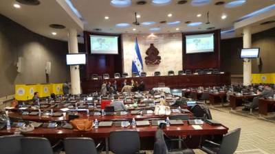 Fotografía del Congreso Nacional previo a la quinta elección de los magistrados restantes de la CSJ realizada el miércoles en Tegucigalpa.