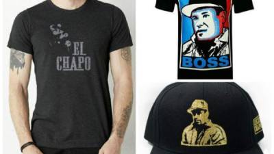 Camisetas del narcotraficante mexicano, el Chapo Guzmán.