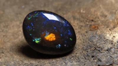 Imagen referencial del Ópalo Matriz Negro.