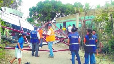 Familias afectadas han recibido ayuda de Copeco.