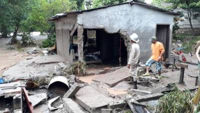Las lluvias han destruido casas, caminos y cultivos en Olancho.