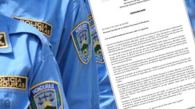 Comunicado del personal auxiliar de la Policía.