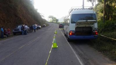 Uvaldo Pineda conducía un bus de la empresa Transan que cubre la ruta Santa Bárbara-San Pedro Sula.