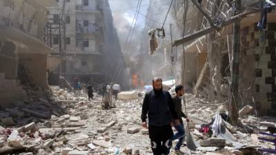 Más de 250 civiles han muerto por los bombardeos a la ciudad de Alepo. Foto: EFE/Zouhir Al Shimale