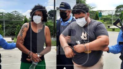 Los detenidos fueron presentados por la Policía Nacional.