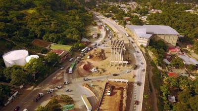 Así está el avance del intercambiador de Occidente. Los trabajos siguen y, de ser necesario, en horas de la noche.