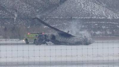Una avioneta se estrelló hoy en el aeropuerto de Aspen. Foto tomada de cnnespanol.cnn.com