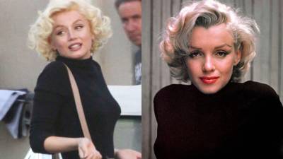 La actriz cubana Ana de Armas da vida a Marilyn Monroe en el filme “Blonde”.