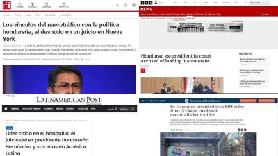 El día cuatro del juicio contra Juan Orlando Hernández continúa su rumbo y la prensa internacional no pierde ningún detalles. Estos son los titulares más recientes: