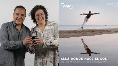 Servio Tulio Mateo y Laura Bermúdez recibieron el reconocimiento por su pieza de cine documental “Allá donde nace el sol”.