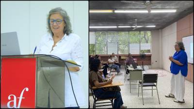 Rosa Serra Majem dio dos conversatorios en San Pedro Sula, ahora se dispone a participar en el primer Congreso Internacional “Interculturalidad en América Latina y el Caribe”, en La Ceiba, Atlántida, del 1 al 3 de agosto.