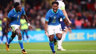 Endrick fue el autor del gol de la victoria frente a los ingleses en su propio estadio de Wembley.
