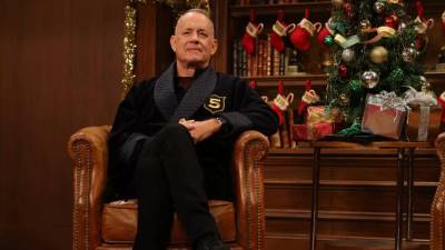 Fotografía de Tom Hanks, durante su participación en el programa Saturday Night Live.