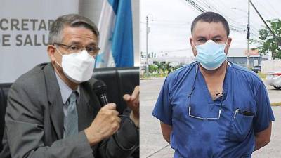 José Manuel Matheu, ministro de Salud, y Carlos Umaña, diputado del Congreso Nacional por el PSH.