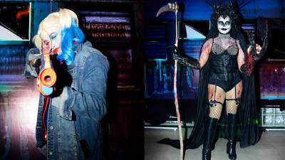 Algunos de los disfraces que cautivaron a los asistentes a la “Halloween party” en Eternity Bistro Club.