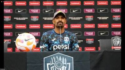 Ninrod Medina durante la conferencia de prensa previo al duelo ante Tigres.