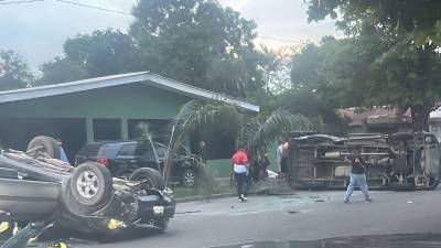 Accidente en el barrio Medina de San Pedro Sula | Fotografía: Cortesía