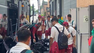 La selección de México aterrizó en Houston.