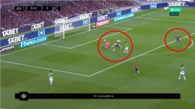 Messi asistió a Griezmann, sin siquiera tocar el balón.