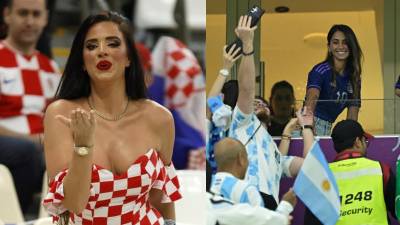 Ivana Knoll y Antonela Rocxuzzo causaron revuelo en el Estadio Lusail de Qatar.