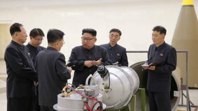 El dictador norcoreano presentó una bomba H tras un ensayo nuclear en enero pasado. AFP.