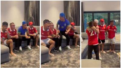 Antony junto a familiares y amigos durante el anuncio de la convocatoria de Brasil para el Mundial de Qatar.