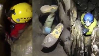 La operación duró varias horas. Cuatro niños lograron salir a salvo con el apoyo de expertos.