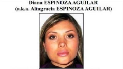En 2008 Espinoza Aguilar fue arrestada en México y condenada por narcotráfico y lavado de dinero pero fue liberada después.