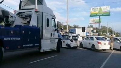 Imagen referencial | Toma de taxistas en Siguatepeque.