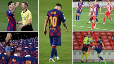 Las imágenes del empate del Barcelona (2-2) contra el Atlético de Madrid en la jornada 33 de la Liga Española, con un Messi que vivió una noche agridulce en el Camp Nou.