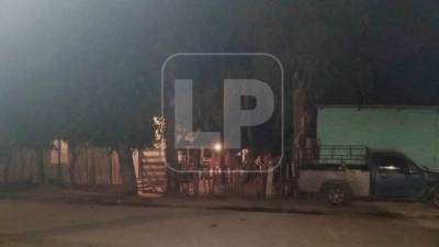 Lugar de la escena del crimen en la ciudad de San Pedro Sula.