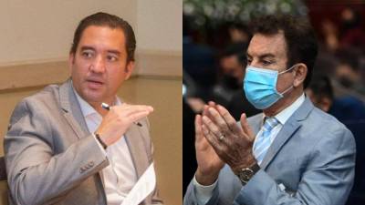Héctor Zelaya y Salvador Nasralla, imágenes de archivo.