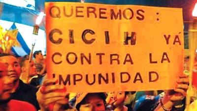 Protesta en Honduras exigiendo la llegada de la Cicih | Imagen de referencia