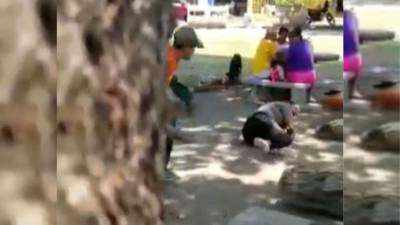 Video del hombre que agredió a una mujer en La Ceiba.