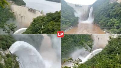 A eso de las 2:15 de la tarde de este sábado se abrieron las compuestas de “El Cajón”, algo que ocurre sólo cuando el embalse está cerca de su nivel máximo.