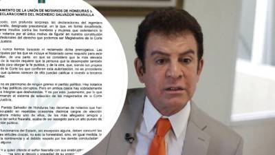 El designado presidencial, Salvador Nasralla opinó acerca de los magistrados de la próxima Corte.
