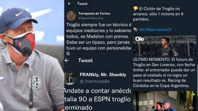 Pedro Troglio volvió a perder como DT de San Lorenzo la noche del viernes ante Sarmiento y en las redes sociales aficionados y prensa deportiva han arremetido contra el extécnico del Olimpia. Muchos le señalan que se regrese a Honduras.