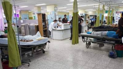 Fotografía de la Sala de Emergencias del Hospital Escuela Universitario (HEU) de Tegucigalpa.