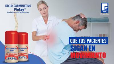 Para aliviar el dolor en los músculos y articulaciones, aplique Diclo Carminativo – Finlay en la parte afectada 3 o 4 veces al día.