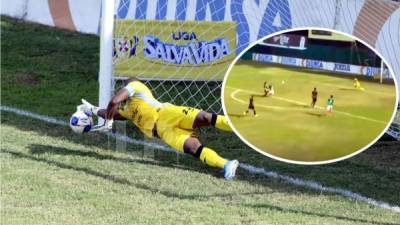 Luis 'Buba' López detuvo un penal en el clásico contra el Marathón.