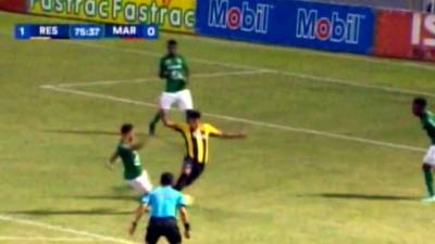 El inexistente penal que le pitaron a favor al Real España ante Marathón.