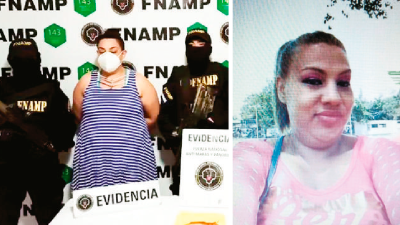 Archivo. Katerine Farieth Reconco Hernández cuando fue detenida el 22 de junio de 2021.