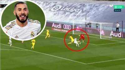 Karim Benzema ha marcado el gol del 1-0 del Real Madrid contra el Villarreal.