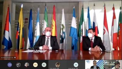 En la reunión virtual participaron además los directores del BCIE en España, Jorge Mariné; en Argentina, Maximiliano Alonso, y la economista en jefe, Florencia Castro-Leal.