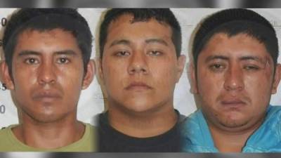 Los tres asesinos de los estudiantes de Iguala, México.