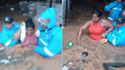 Dos mujeres fueron evacuadas por elementos de seguridad y de Copeco en el litoral Atlántico.