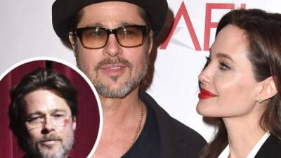 Brad Pitt no llegó a la gala benéfica donde apareció con moretones sin su esposa, Angelina Jolie.
