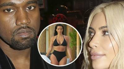 Kanye West y Kim Kardashian.